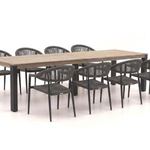 Manifesto Belpasso/ROUGH-S 300 cm Gartenmöbel-Set 9-teilig stapelbar