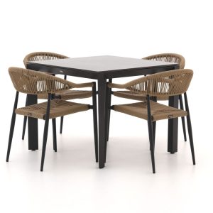 Manifesto Belpasso/Sestino 90 cm Gartenmöbel-Set 5-teilig stapelbar