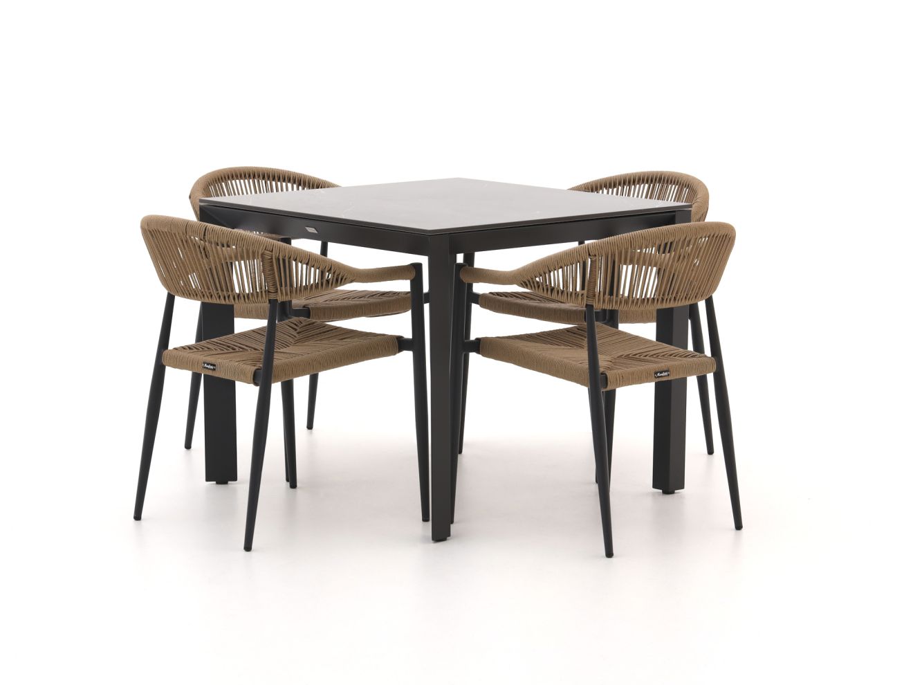 Manifesto Belpasso/Sestino 90 cm Gartenmöbel-Set 5-teilig stapelbar