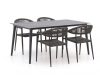 Manifesto Belpasso/Sora 160 cm Gartenmöbel-Set 5-teilig stapelbar