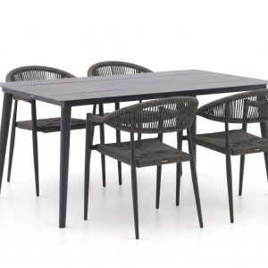Manifesto Belpasso/Sora 160 cm Gartenmöbel-Set 5-teilig stapelbar