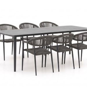 Manifesto Belpasso/Sora 220 cm Gartenmöbel-Set 7-teilig stapelbar