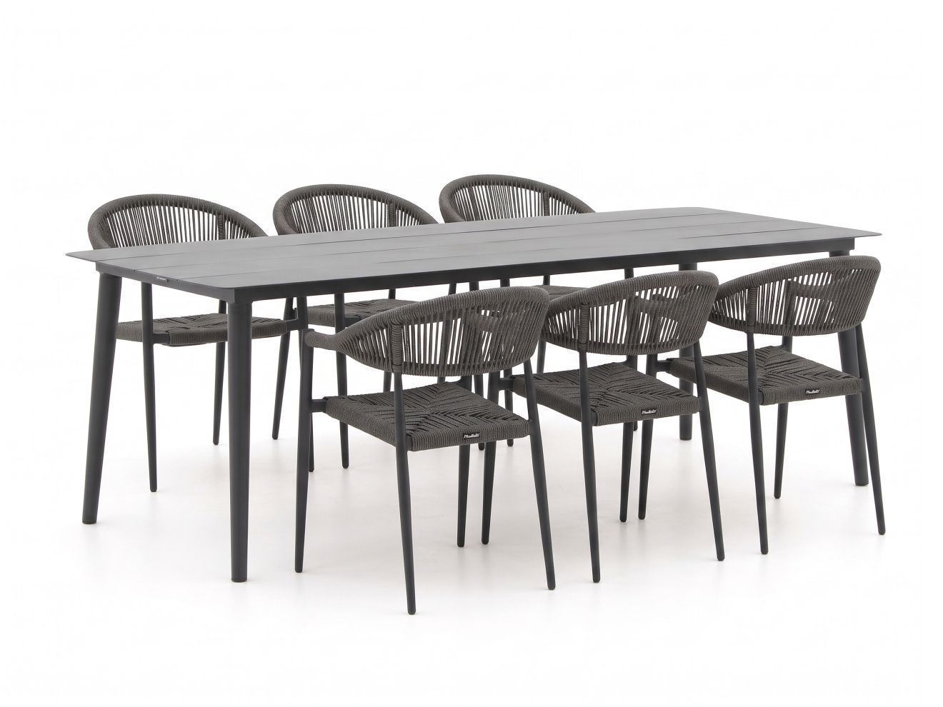 Manifesto Belpasso/Sora 220 cm Gartenmöbel-Set 7-teilig stapelbar