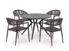 Manifesto Belpasso/Sora ø 127 cm Gartenmöbel-Set 5-teilig stapelbar