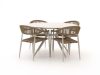 Manifesto Belpasso/Sora ø 127 cm Gartenmöbel-Set 5-teilig stapelbar