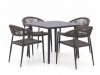 Manifesto Belpasso/Sora ø 90 cm Gartenmöbel-Set 5-teilig stapelbar