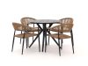 Manifesto Belpasso/Sora ø 90 cm Gartenmöbel-Set 5-teilig stapelbar
