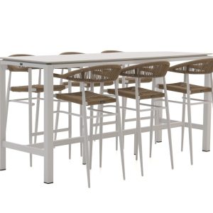 Manifesto Belpasso/Trecenta 225 cm Gartenbar-Set 7-teilig stapelbar