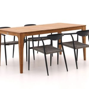 Manifesto Cavone/Bruca 170 cm Gartenmöbel-Set 5-teilig stapelbar