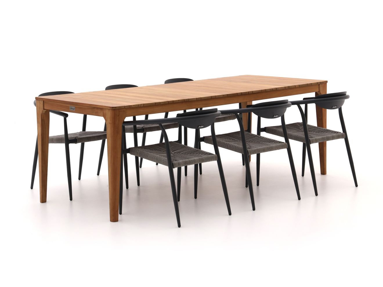 Manifesto Cavone/Bruca 220 cm Gartenmöbel-Set 7-teilig stapelbar