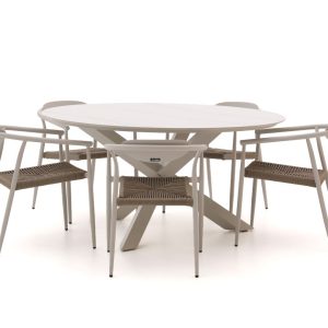 Manifesto Cavone/Lodola ø 150 cm Gartenmöbel-Set 6-teilig stapelbar
