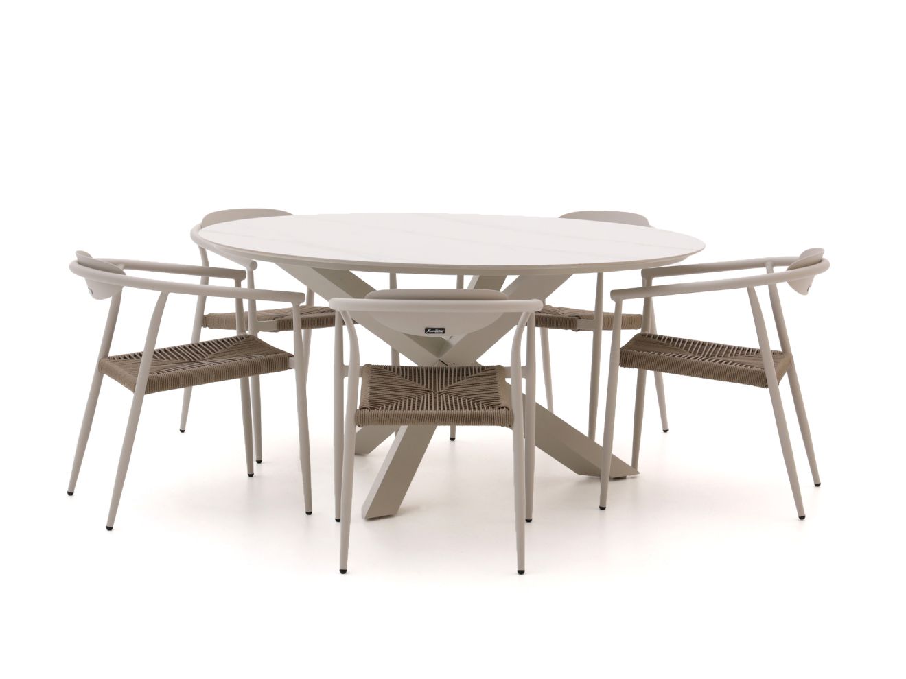 Manifesto Cavone/Lodola ø 150 cm Gartenmöbel-Set 6-teilig stapelbar