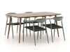Manifesto Cavone/ROUGH-K 160 cm Gartenmöbel-Set 5-teilig stapelbar