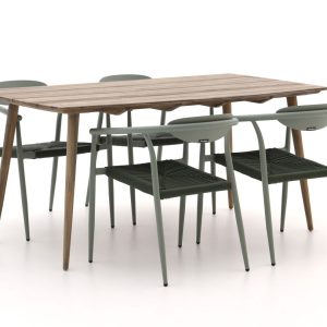 Manifesto Cavone/ROUGH-K 160 cm Gartenmöbel-Set 5-teilig stapelbar