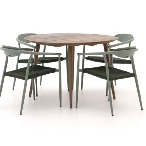 Manifesto Cavone/ROUGH-K ø 115 cm Gartenmöbel-Set 5-Teilig Stapelbar