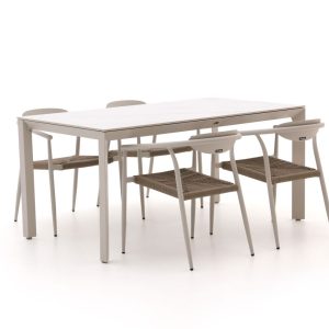 Manifesto Cavone/Sestino 160 cm Gartenmöbel-Set 5-teilig stapelbar