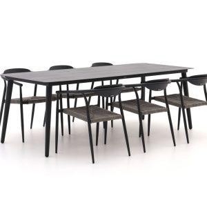 Manifesto Cavone/Sora 220 cm Gartenmöbel-Set 7-Teilig Stapelbar