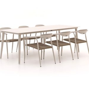 Manifesto Cavone/Sora 220 cm Gartenmöbel-Set 7-Teilig Stapelbar