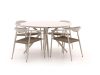 Manifesto Cavone/Sora ø 127 cm Gartenmöbel-Set 5-Teilig Stapelbar