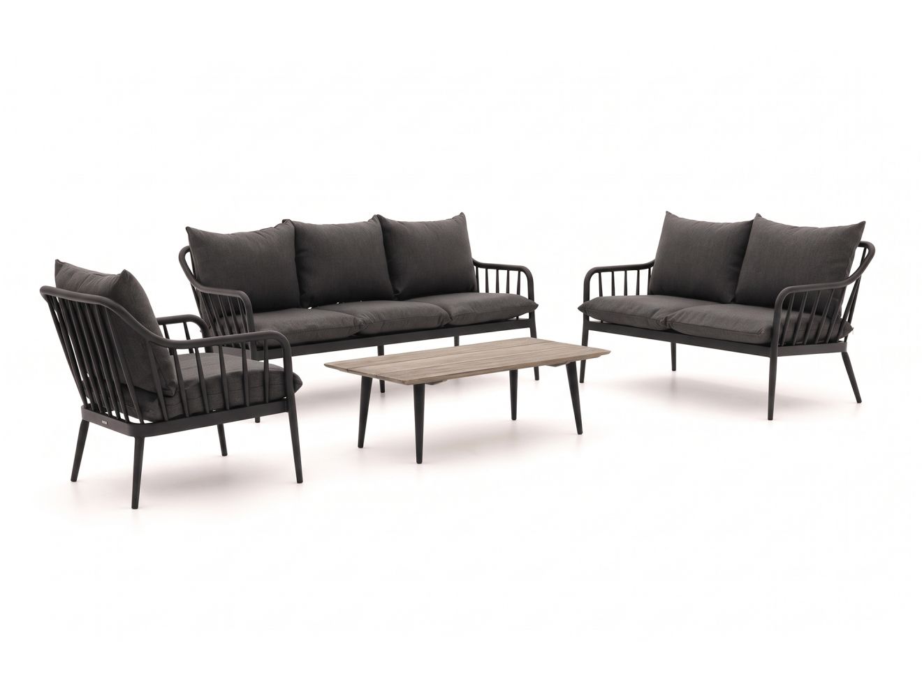 Manifesto Celante/ROUGH-K Sessel-Sofa-Lounge-Set 4-teilig 4-Sitzer