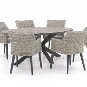 Manifesto Matese/Fidenza oval 180 cm Gartenmöbel-Set 7-teilig