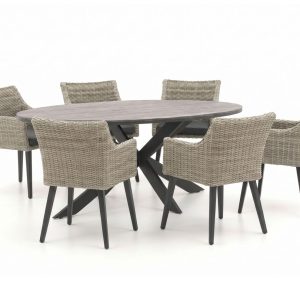 Manifesto Matese/Fidenza oval 220 cm Gartenmöbel-Set 7-teilig