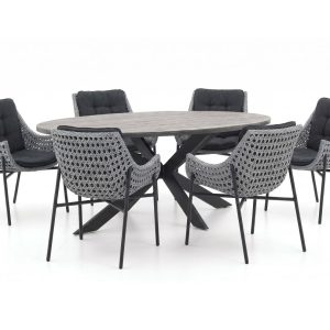 Manifesto Novara/Fidenza oval 220 cm Gartenmöbel-Set 7-teilig