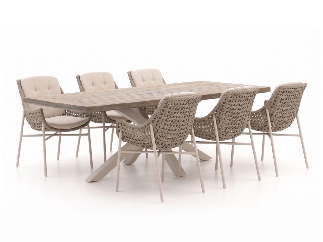 Manifesto Novara/Montorio 220 cm Gartenmöbel-Set 7-teilig