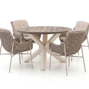 Manifesto Novara/ROUGH-Y ø 120 cm Gartenmöbel-Set 5-teilig
