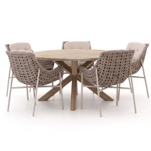 Manifesto Novara/ROUGH-Y ø 150 cm Gartenmöbel-Set 6-teilig