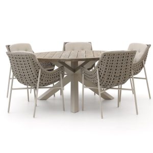 Manifesto Novara/ROUGH-Y ø 150 cm Gartenmöbel-Set 6-teilig