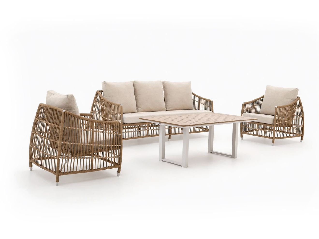 Manifesto Ortello/Fidenza Sessel-Sofa-Lounge-Set 4-teilig 5-Sitzer