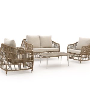 Manifesto Ortello/ROUGH-K Sessel-Sofa Lounge-Set 4-teilig 4-Sitzer