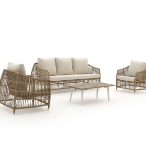 Manifesto Ortello/ROUGH-K Sessel-Sofa Lounge-Set 4-teilig 5-Sitzer