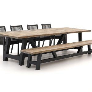 Manifesto Rivola/Bresimo 330 cm Gartenmöbel-Set mit Bank 6-teilig