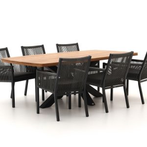 Manifesto Rivola/Induno Dänisch oval 220 cm Gartenmöbel-Set 7-teilig