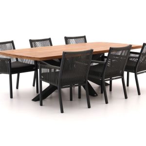 Manifesto Rivola/Induno Dänisch oval 240 cm Gartenmöbel-Set 7-teilig