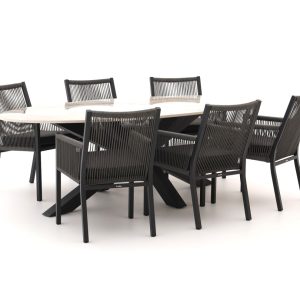 Manifesto Rivola/Induno Ellips 240 cm Gartenmöbel-Set 7-teilig