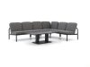 Manifesto San Teodoro/Usini 140 cm Dining Ecklounge-Set 5-teilig verstellbar