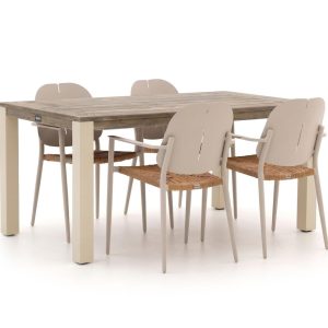 Manifesto Talvullia/ROUGH-S 160 cm Gartenmöbel-Set 5-teilig stapelbar