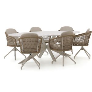 Manifesto Tolmezzo/Furato 240 cm Gartenmöbel-Set 7-teilig drehbar