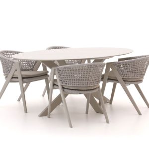 Manifesto Valsecca/Furato ellips 200 cm Gartenmöbel-Set 5-teilig
