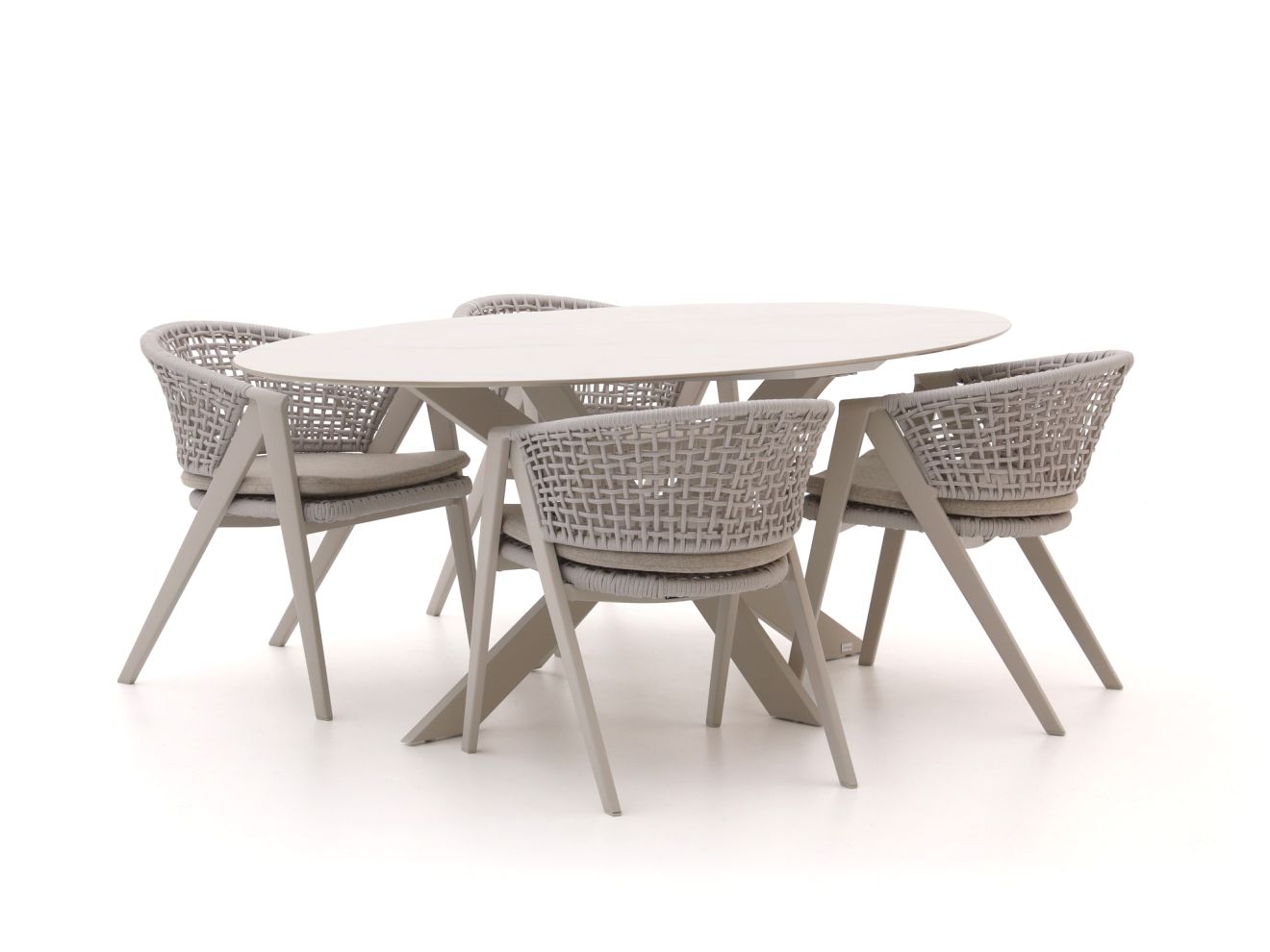 Manifesto Valsecca/Furato ellips 200 cm Gartenmöbel-Set 5-teilig