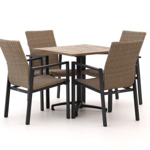 Manifesto Villongo/Canzo 80 cm Gartenmöbel-Set 5-teilig Stapelbar inklapbaar