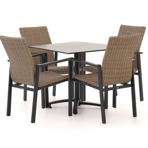 Manifesto Villongo/Canzo 80 cm Gartenmöbel-Set 5-teilig Stapelbar inklapbaar