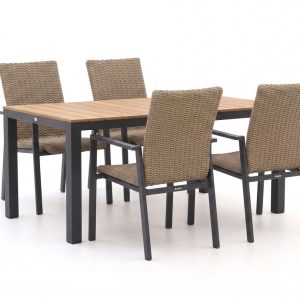 Manifesto Villongo/Fidenza 160 cm Gartenmöbel-Set 5-teilig stapelbar