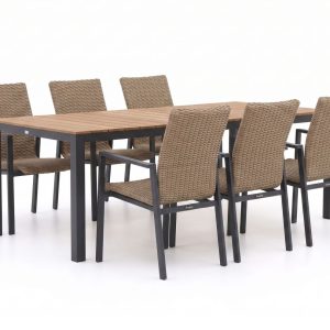 Manifesto Villongo/Fidenza 220 cm Gartenmöbel-Set 7-teilig stapelbar