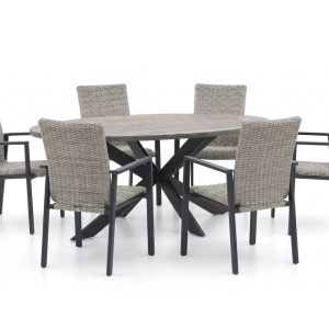 Manifesto Villongo/Fidenza oval 220 cm Gartenmöbel-Set 7-teilig stapelbar