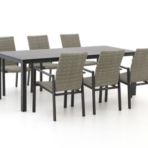 Manifesto Villongo/Menzano 220 cm Gartenmöbel-Set 7-teilig stapelbar