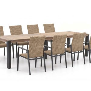 Manifesto Villongo/ROUGH-S 300 cm Gartenmöbel-Set 9-teilig stapelbar